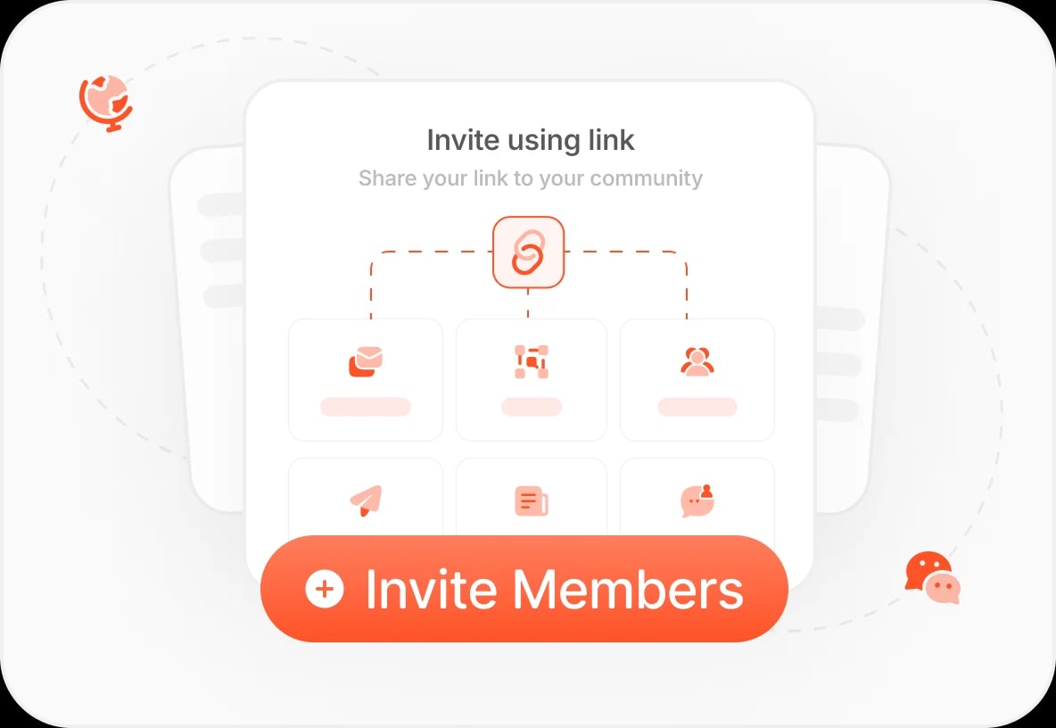 Referral link being shared with friends and communities